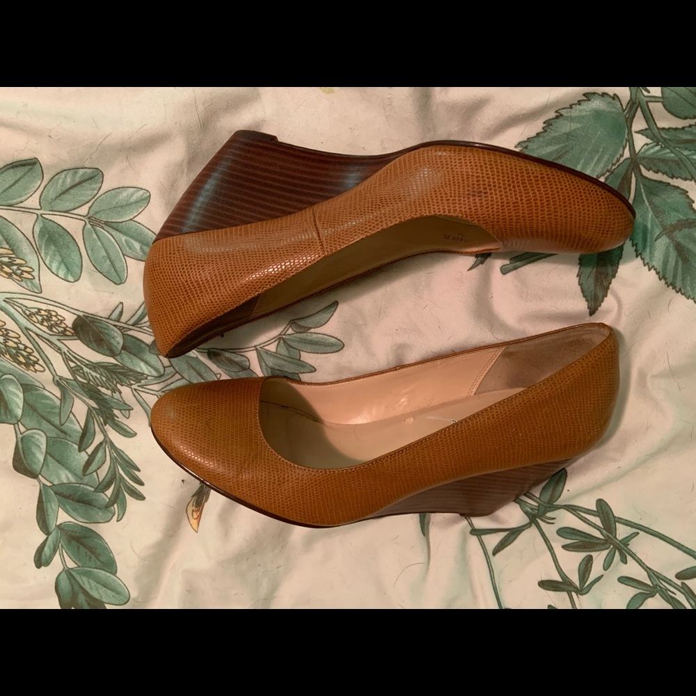 Crocodiles Embossed Cole Haan Wedges